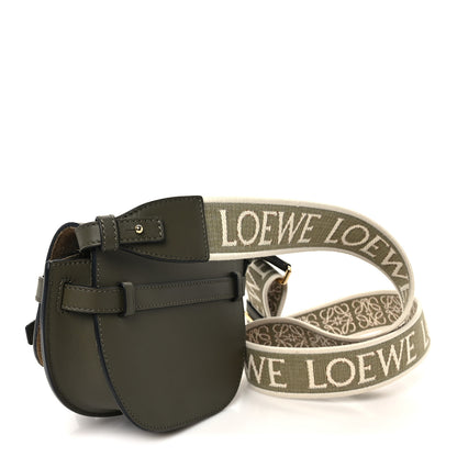 Loewe Calfskin Jacquard Mini Gate Dual Bag Autumn Green 2 of 9
