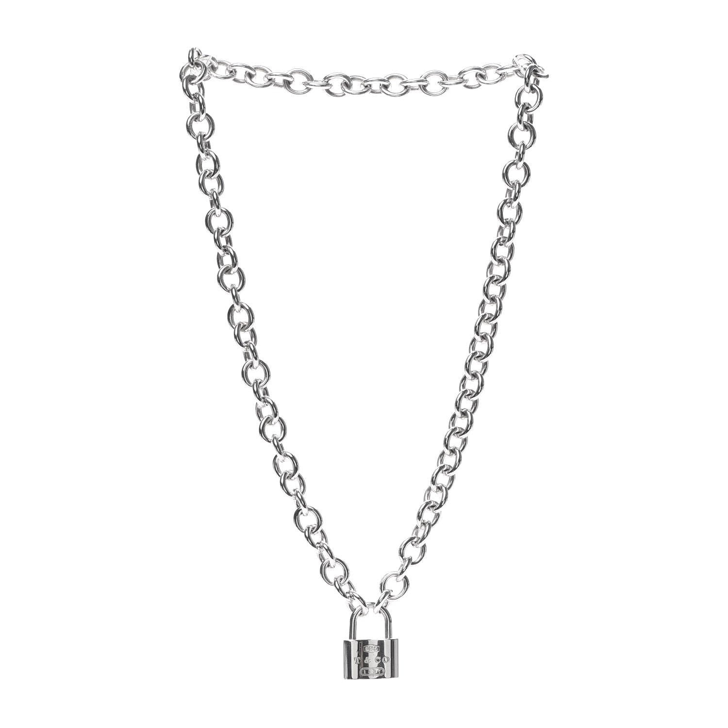 Tiffany Sterling Silver 1837 Lock Charm Necklace 3 of 6