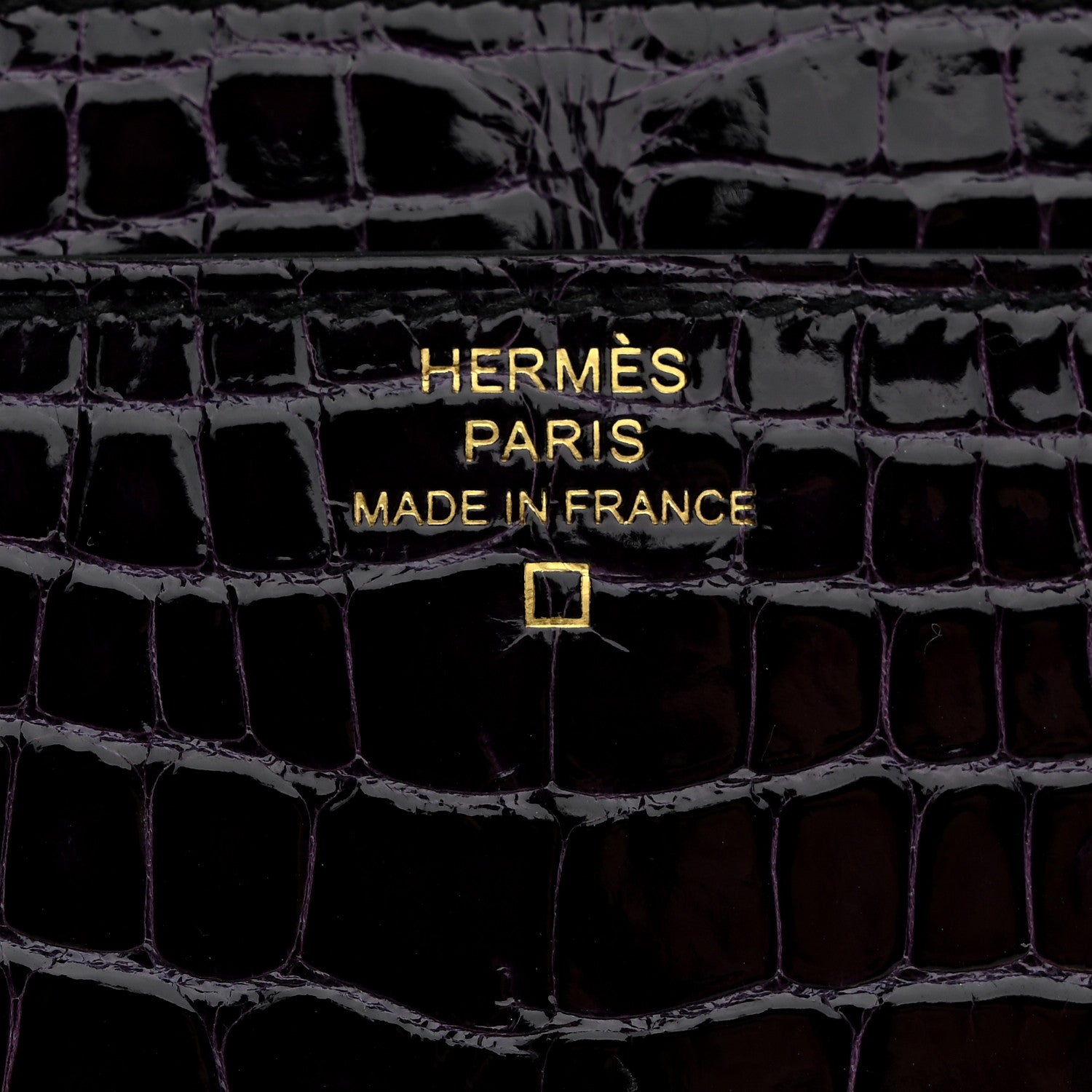 Hermes Shiny Alligator Constance Long Wallet To Go Amethyst 6 of 11