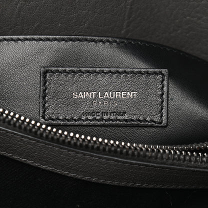 Saint Laurent Sheepskin Matelasse Chevron Monogram Medium College Bag Asphalt 6 of 8