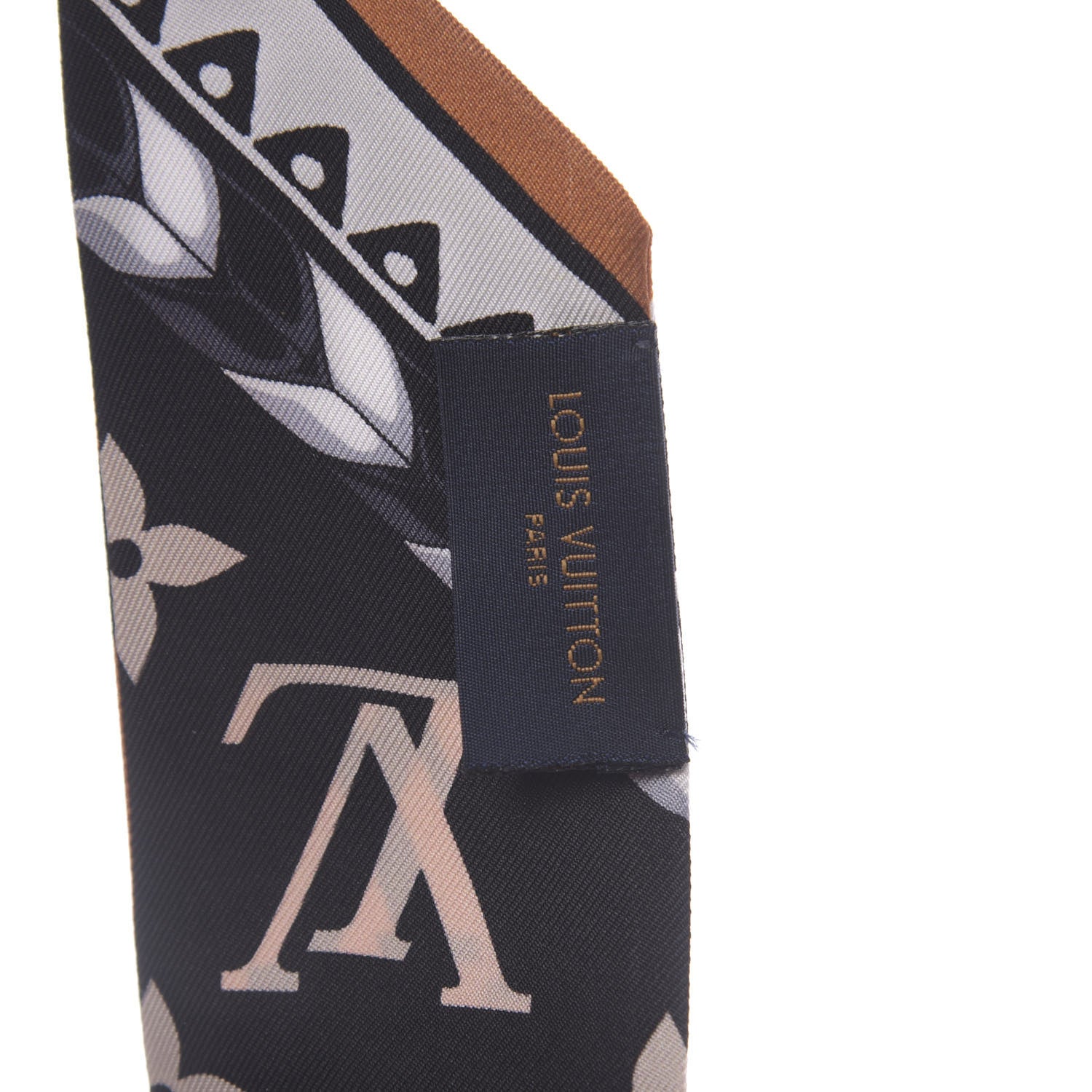 Louis Vuitton Silk Monogram LV Crafty Bi Color BB Bandeau Caramel Black 2 of 4