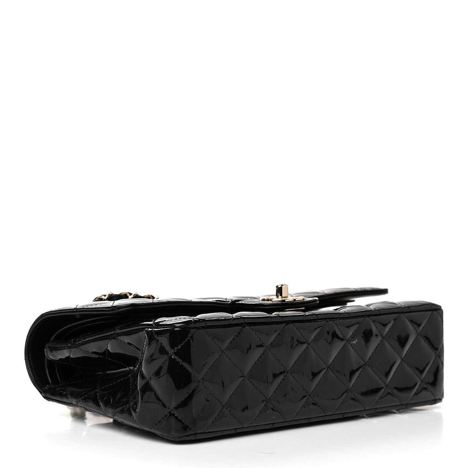 Chanel Patent Quilted Medium Double Flap Black 4 of 10