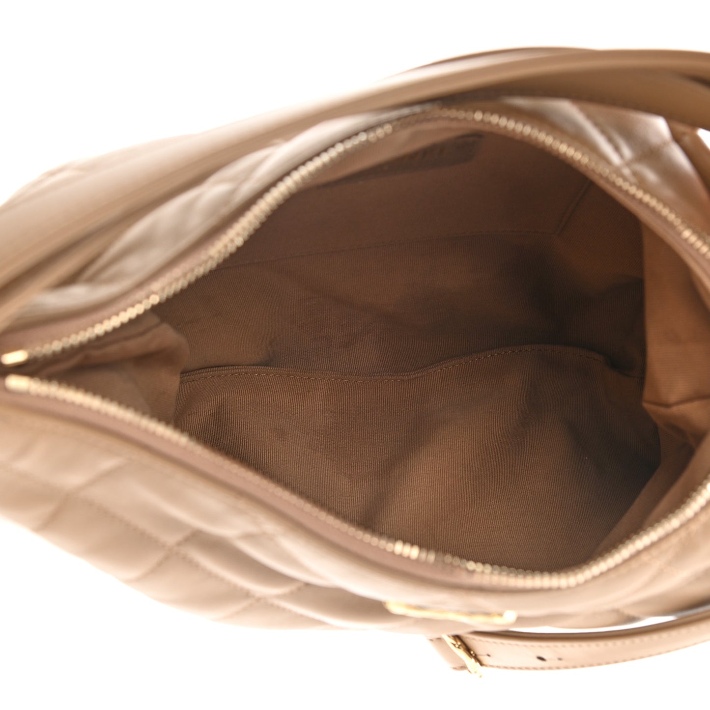 Lambskin Quilted Hobo Beige