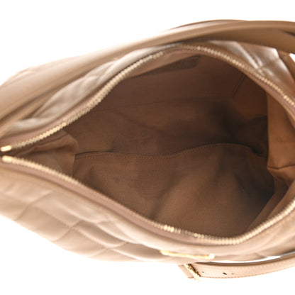 Chanel Lambskin Quilted Hobo Beige 5 of 10