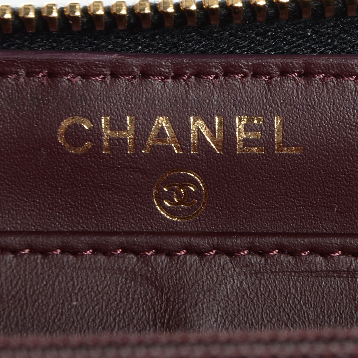 Caviar Quilted Zip Around Wallet Black