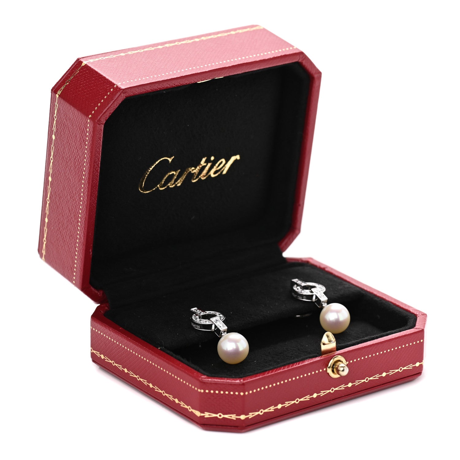 Cartier 18K White Gold Diamond Akoya Pearl 9mm Himalia Earrings 7 of 7