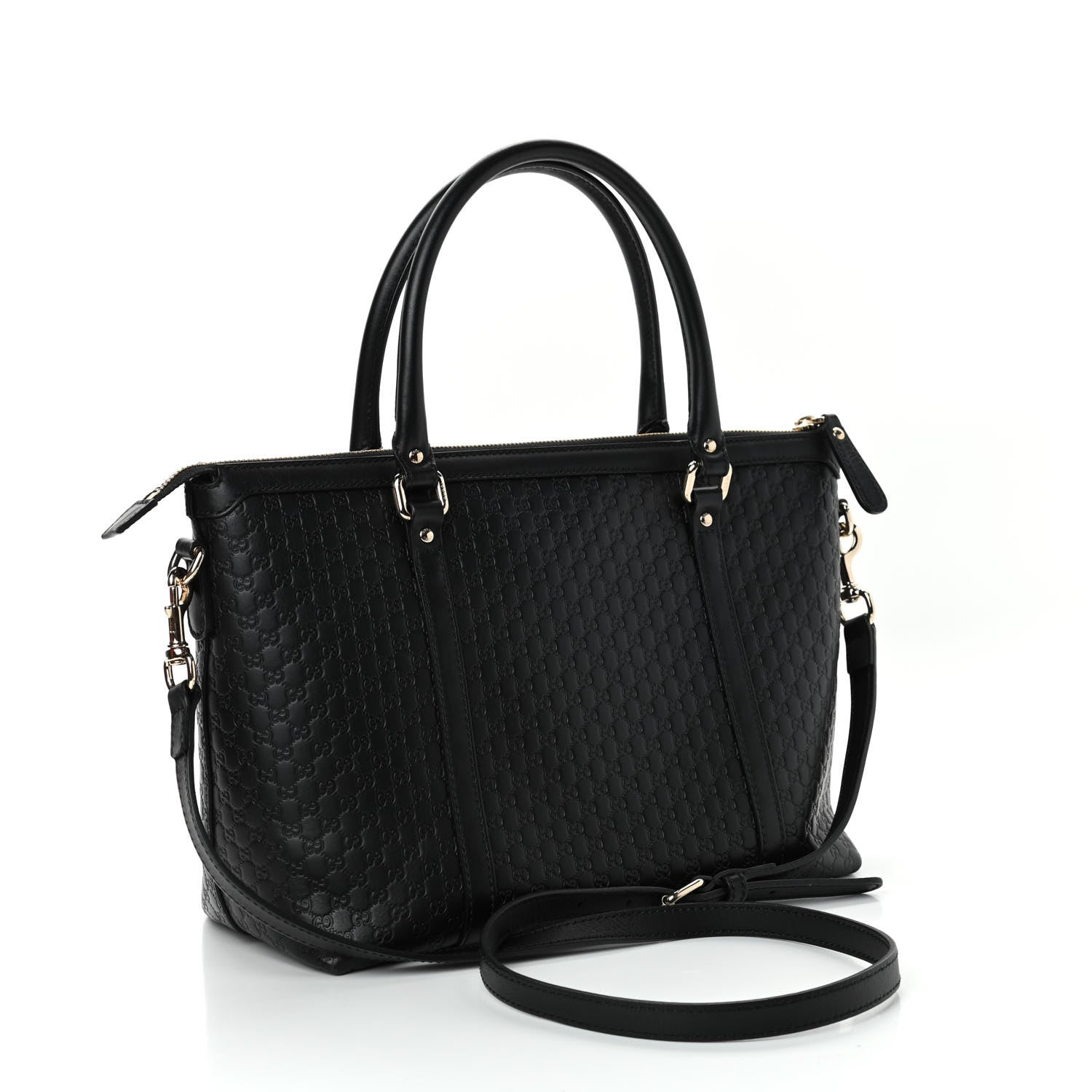 Gucci Soft Microguccissima Small Zippered Satchel Black 2 of 4