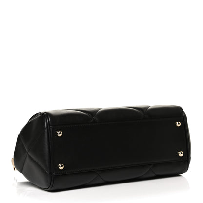Dolce & Gabbana Calfskin Quilted Medium Miss Sicily Satchel Black 4 of 11