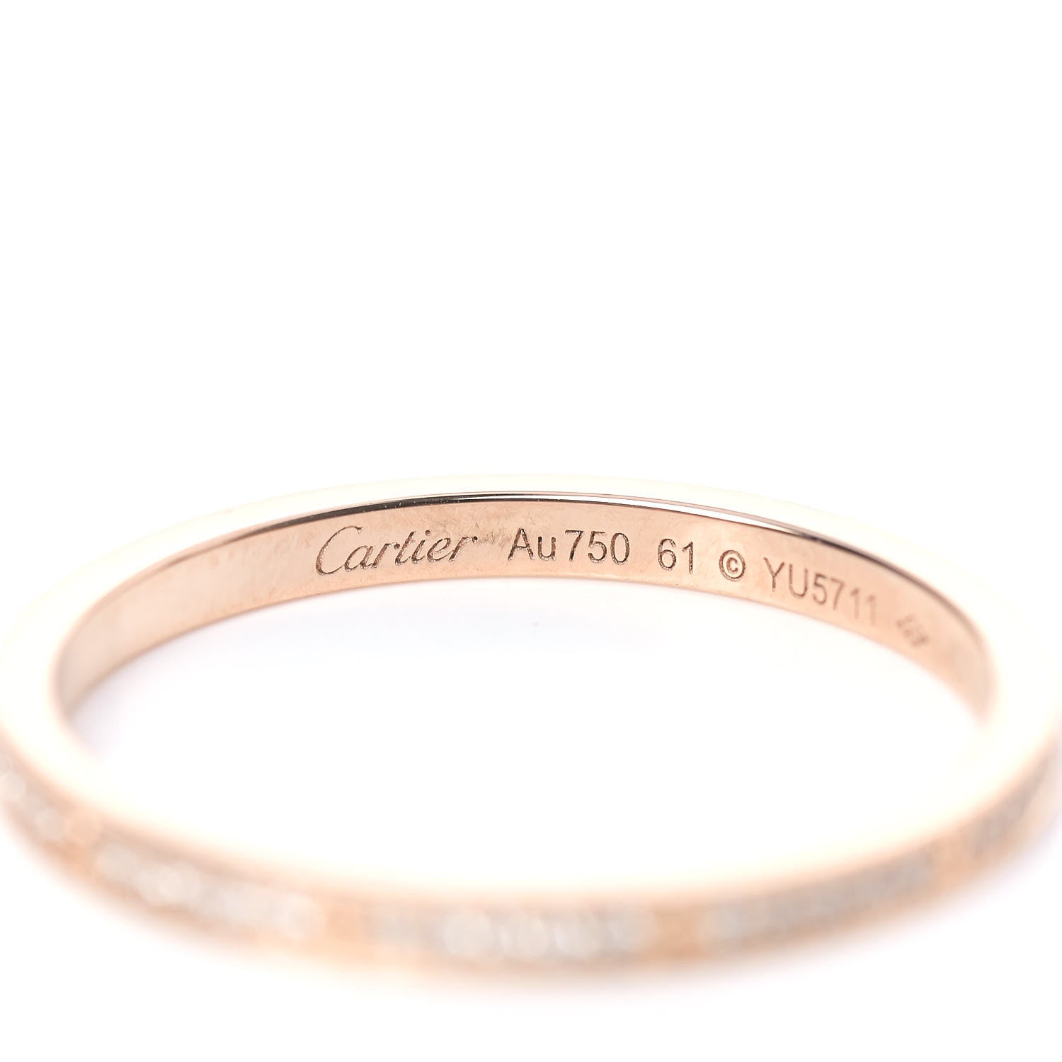 Cartier 18K Pink Gold Diamond Ceramic LOVE Ring Set 61 9.5 6 of 7