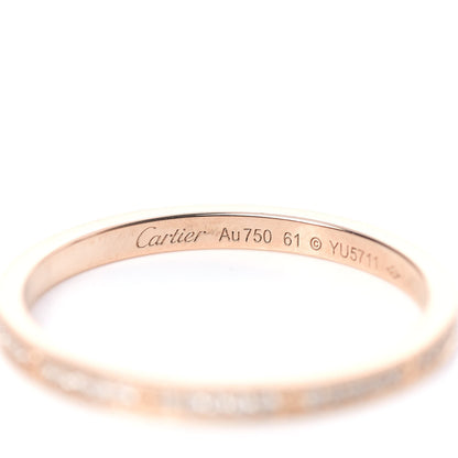 Cartier 18K Pink Gold Diamond Ceramic LOVE Ring Set 61 9.5 6 of 7