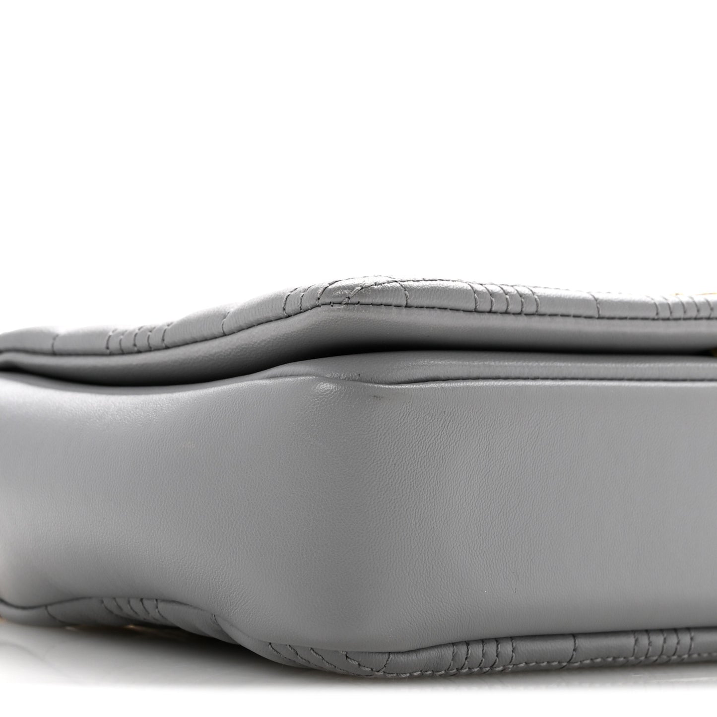 Lambskin Quilted Small Lola Bag Grey