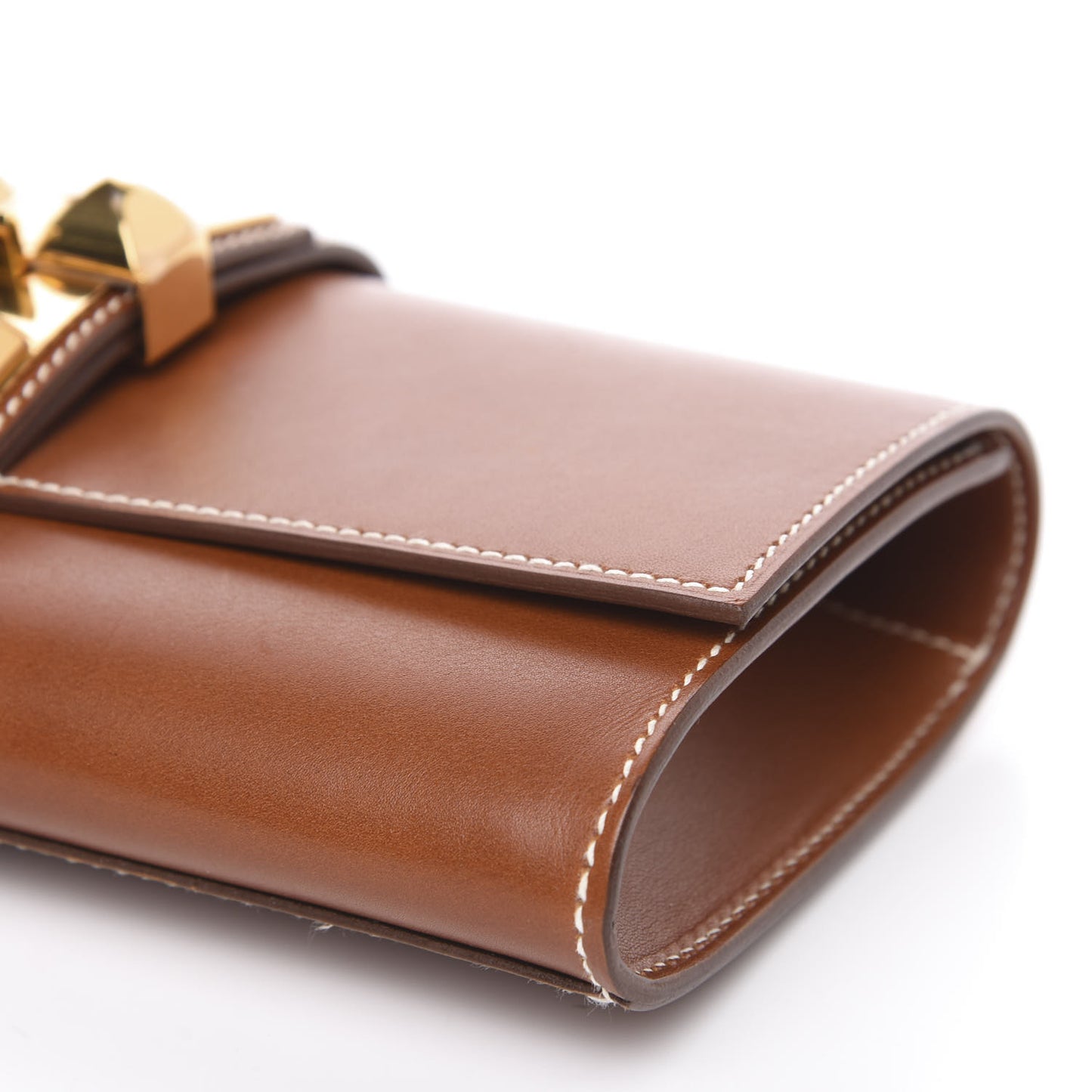 Tadelakt Medor Clutch Fauve