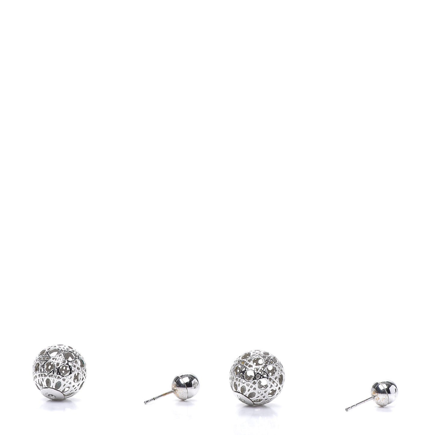 Cannage Mise En Dior Tribal Earrings Silver