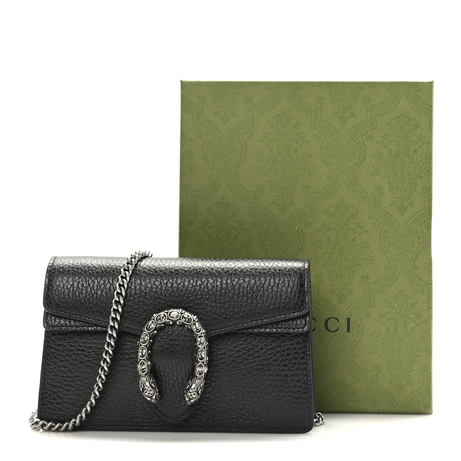 Gucci Calfskin Super Mini Dionysus Shoulder Bag Black 9 of 9