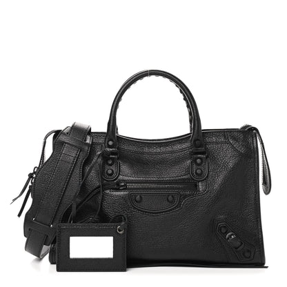 Balenciaga Chevre Black Metallic Edge Hardware S City Black 1 of 8