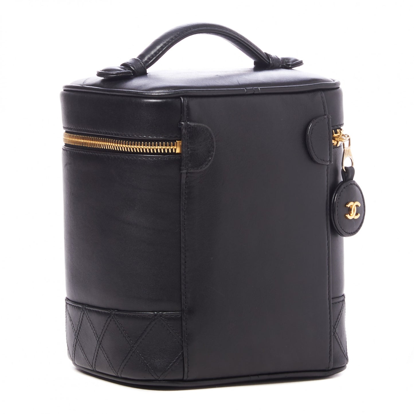 Calfskin Cosmetic Vanity Bag Black