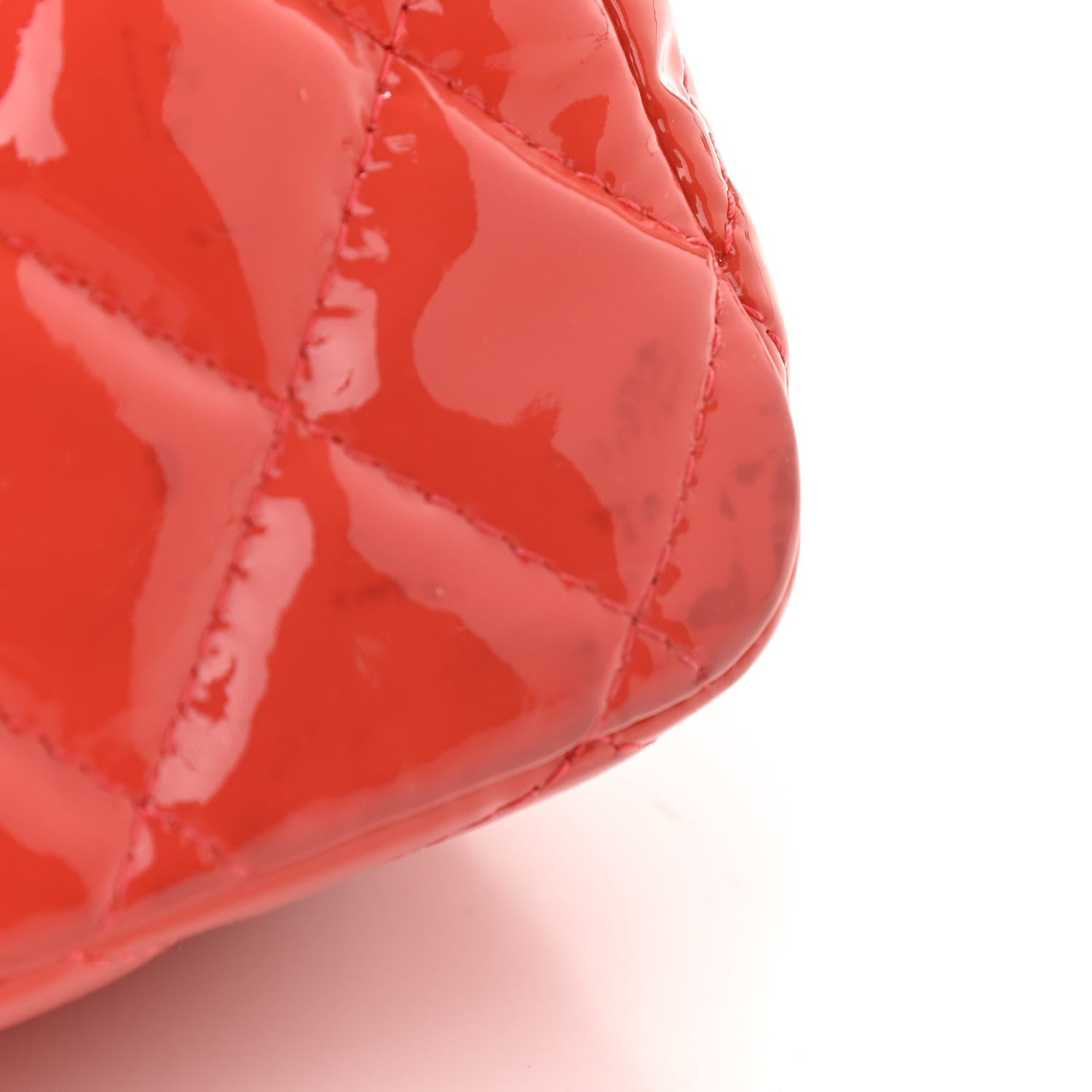 Chanel Patent Calfskin Quilted Medium Double Flap Red 13 of 14