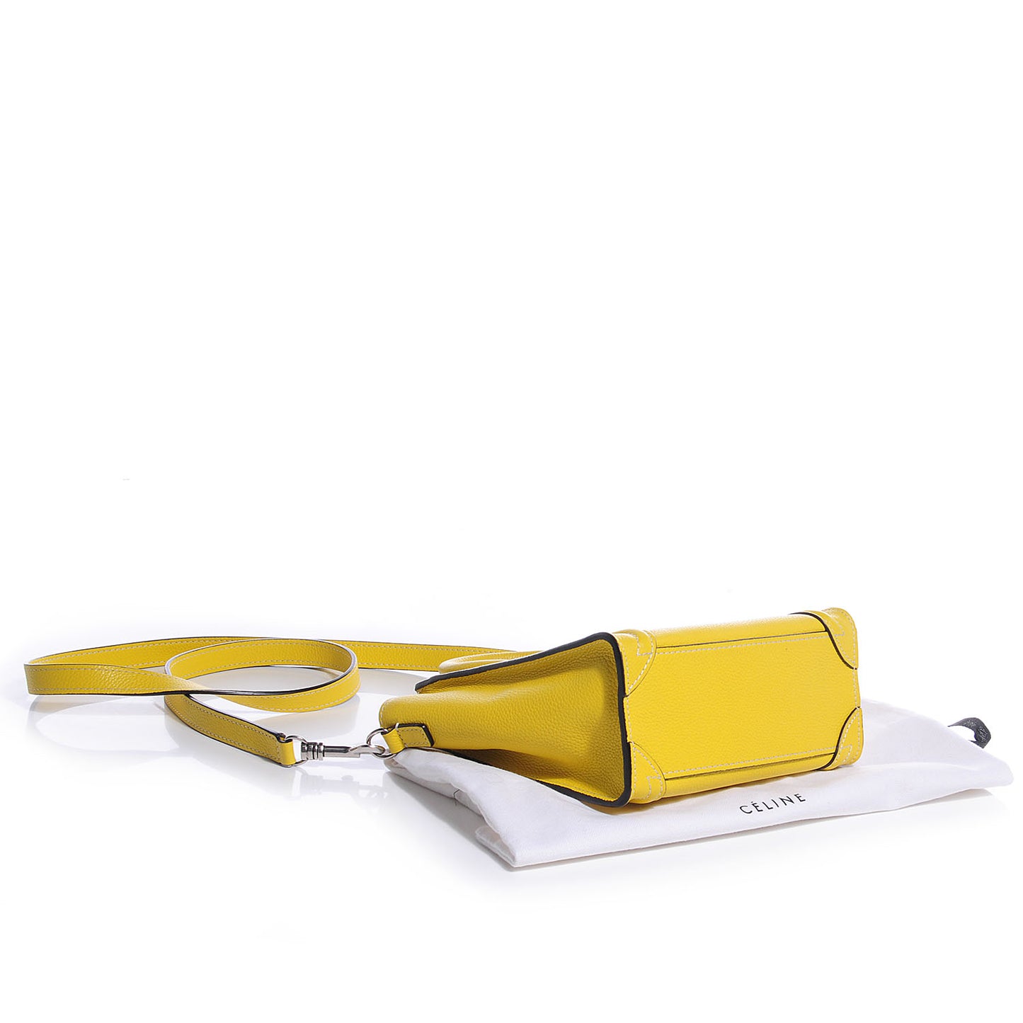 Drummed Leather Nano Luggage Citron