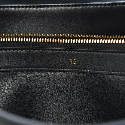 Celine Satinated Calfskin Medium 16 Top Handle Bag Black 6 of 11