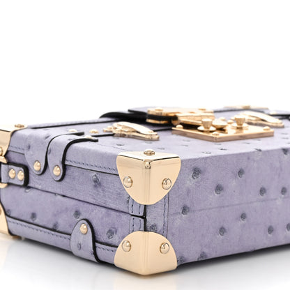 Louis Vuitton Ostrich Petite Malle Purple 8 of 10