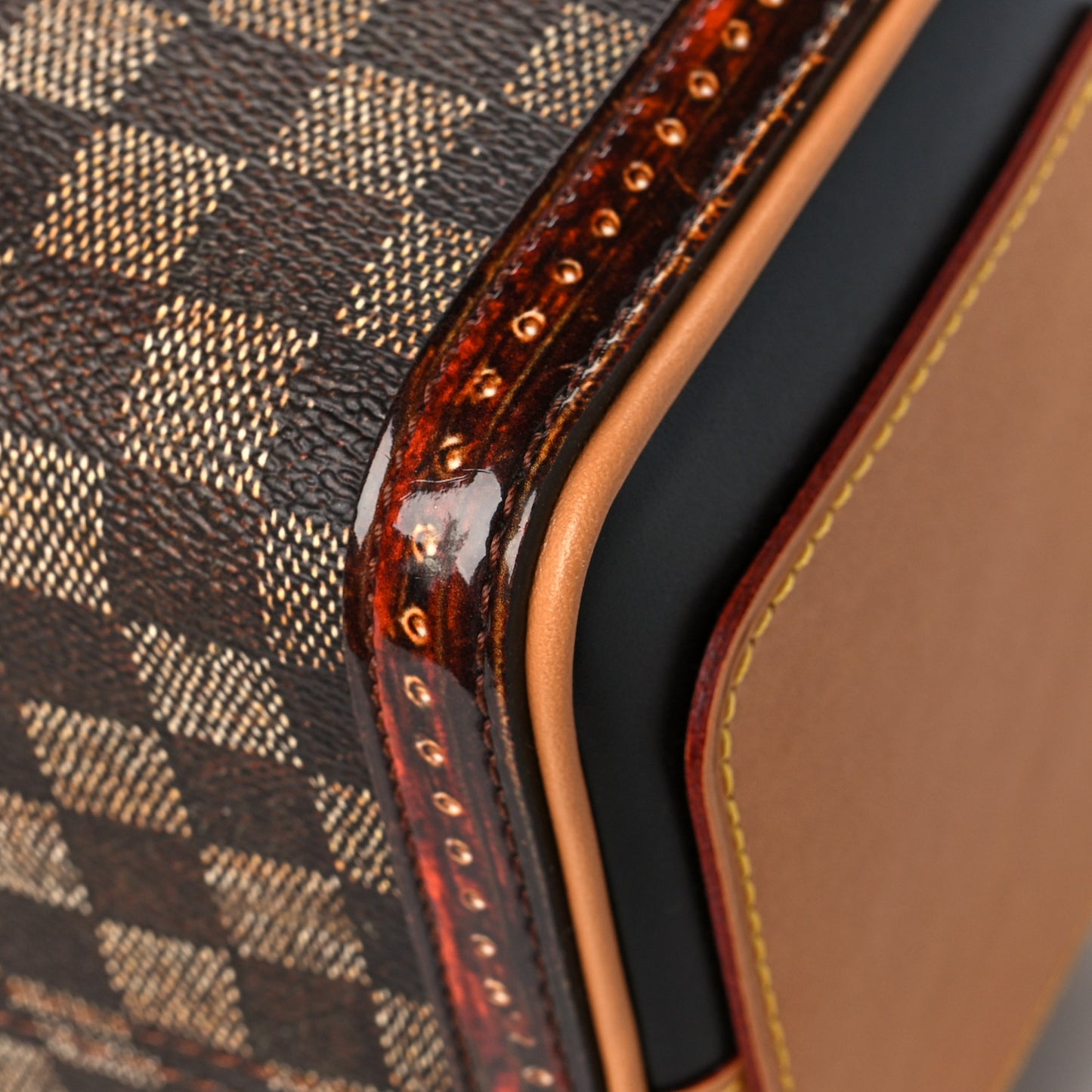 Transformed Damier Ebene Time Trunk Speedy Bandouliere 25 Black