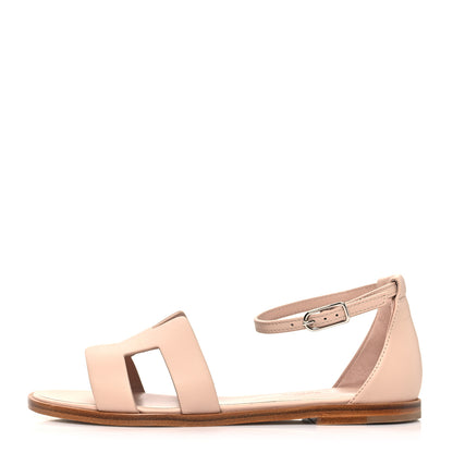 Hermes Calfskin Santorini Sandals 36 Beige Nude 1 of 10