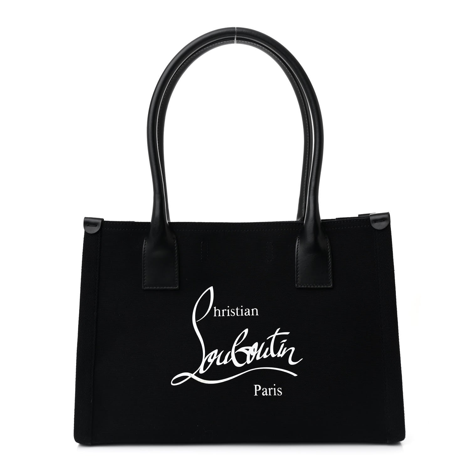 Christian Louboutin Canvas Nastroloubi Small Tote Black 1 of 9