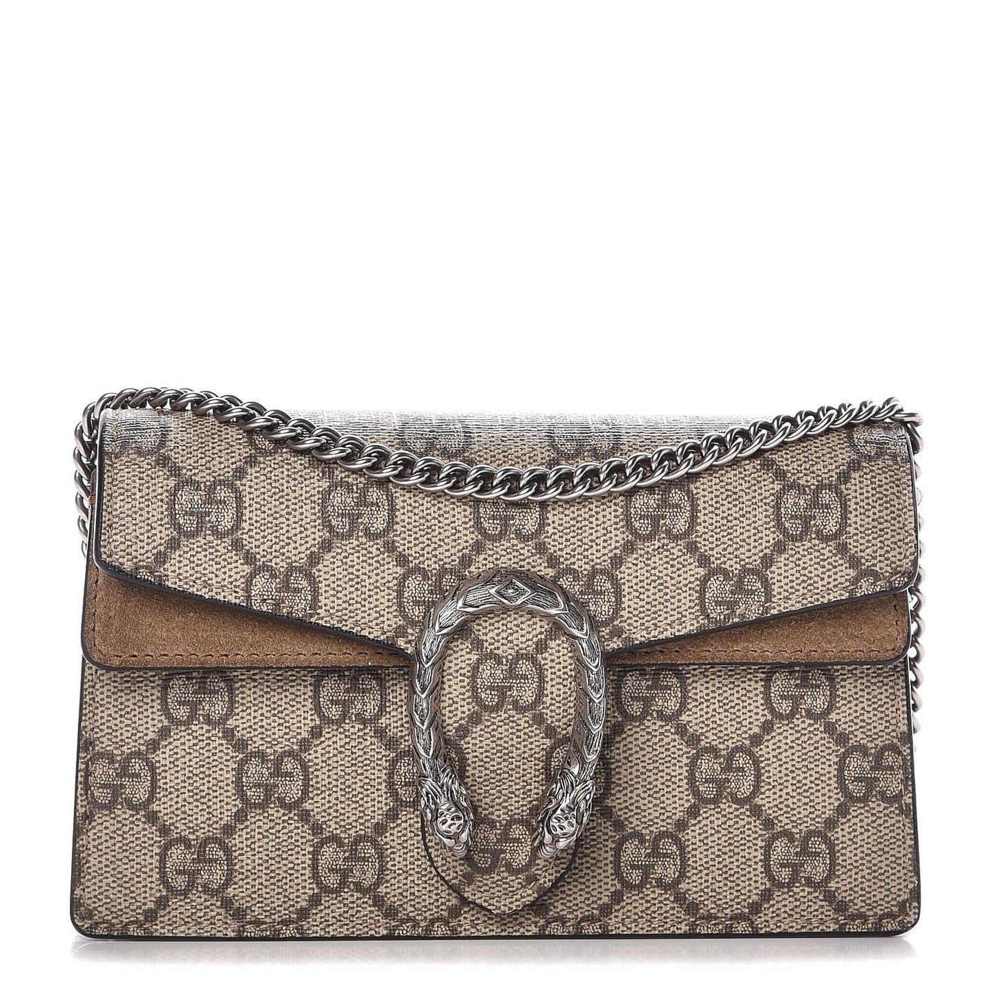 GG Supreme Monogram Super Mini Dionysus Shoulder Bag Taupe