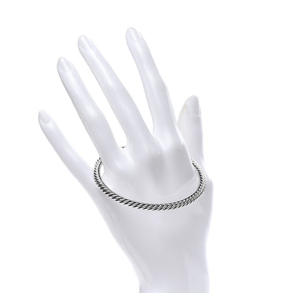 David Yurman Sterling Silver 4mm Cable Classics Bangle Bracelet 2 of 4