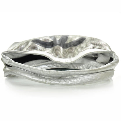 Chanel Metallic Perforated Lambskin Hollywood Hobo Silver 6 of 12