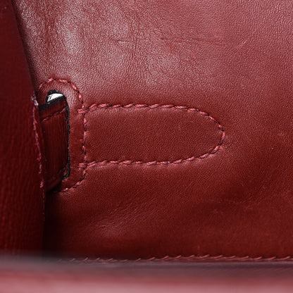 Hermes Barenia Sellier Waffle Kelly 35 Rouge H 9 of 34