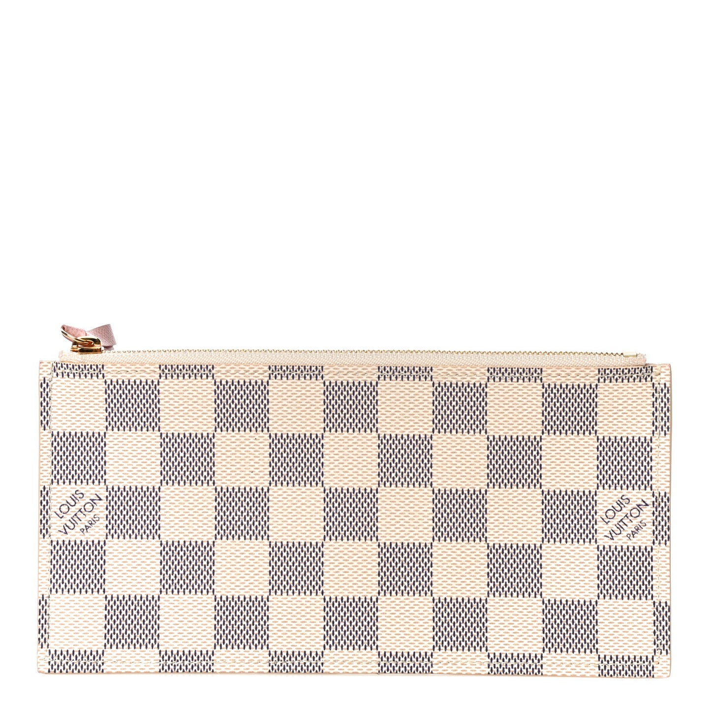 Damier Azur Pochette Felicie Chain Wallet Rose Ballerine