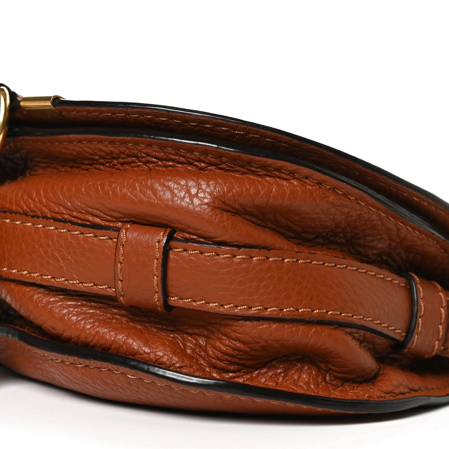 Calfskin Mini Marcie Round Crossbody Bag Tan