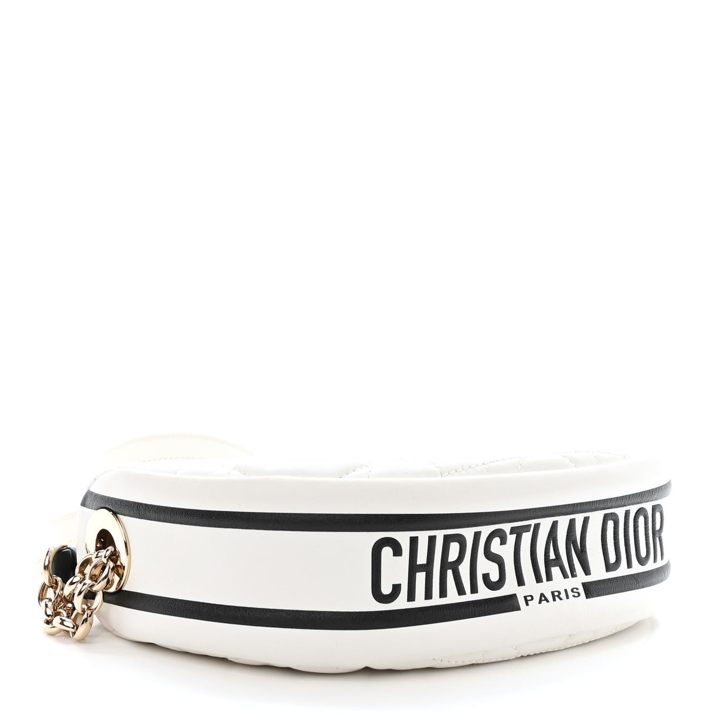 Lambskin Cannage Small Dior Vibe Hobo Bag White
