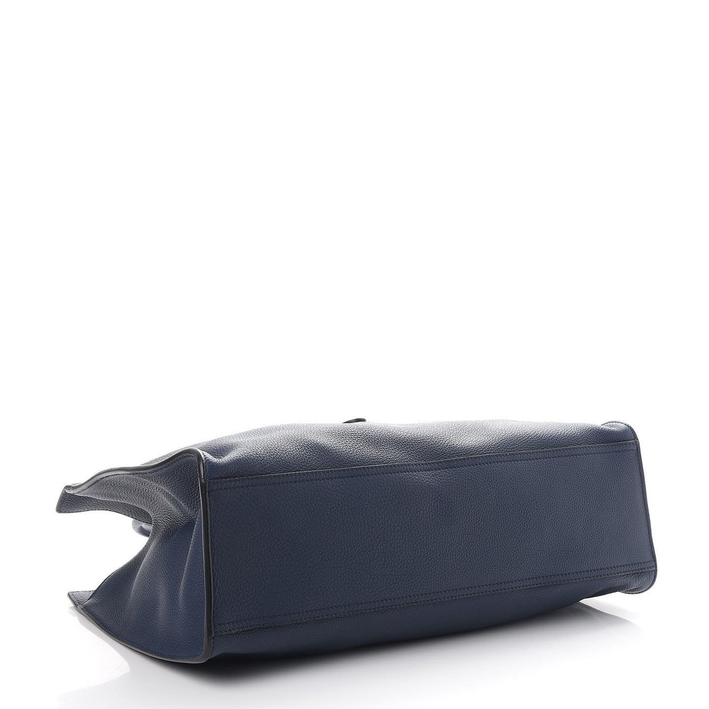 Soft Calfskin Medium Jackie Top Handle Bag Classic Blue Marine