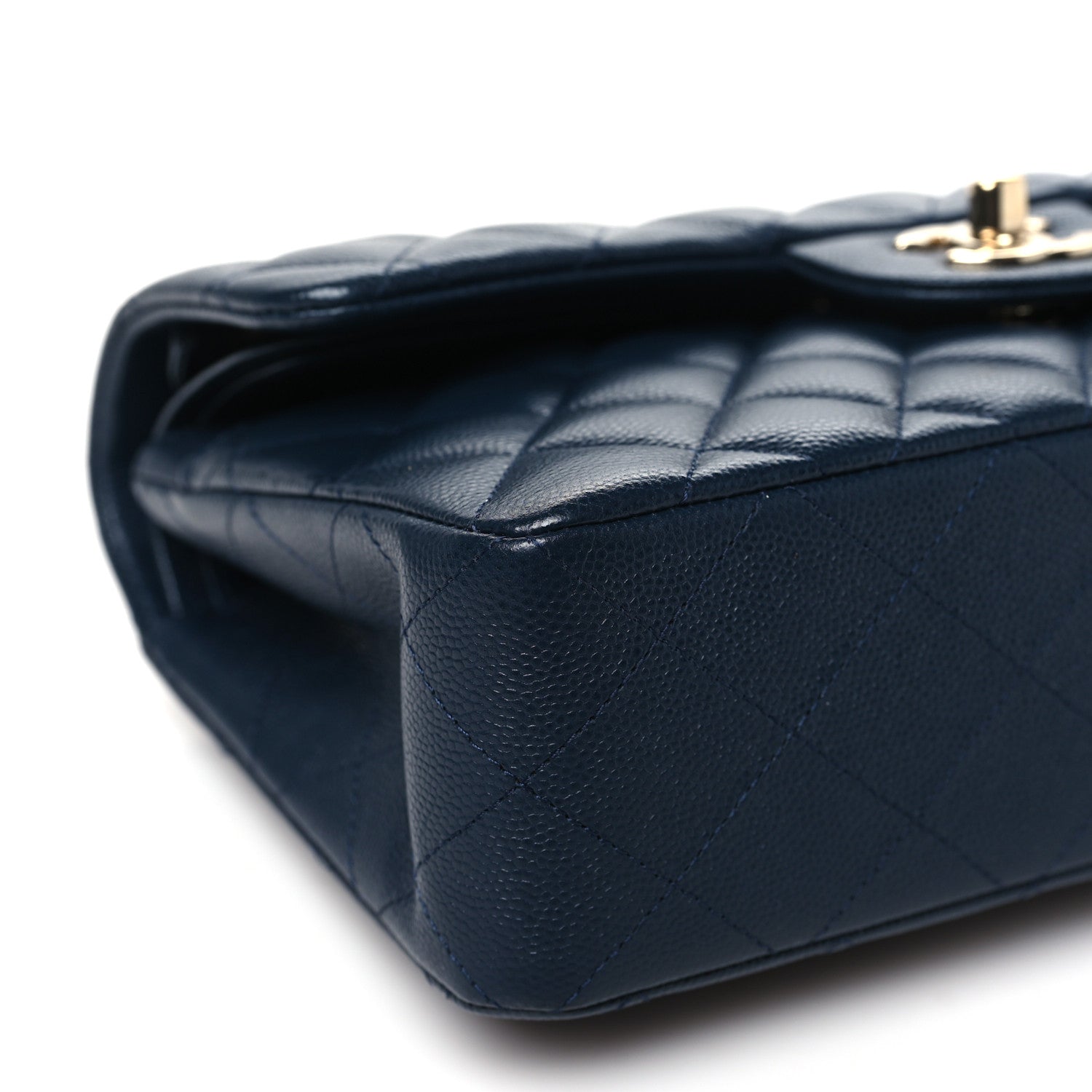Chanel Caviar Quilted Small Double Flap Navy 9 of 11
