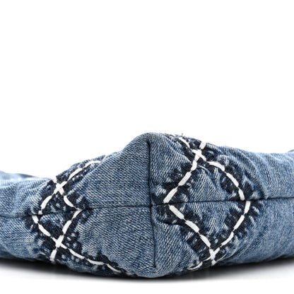 Chanel Denim Stitched Quilted Mini Chanel 22 Blue 9 of 10