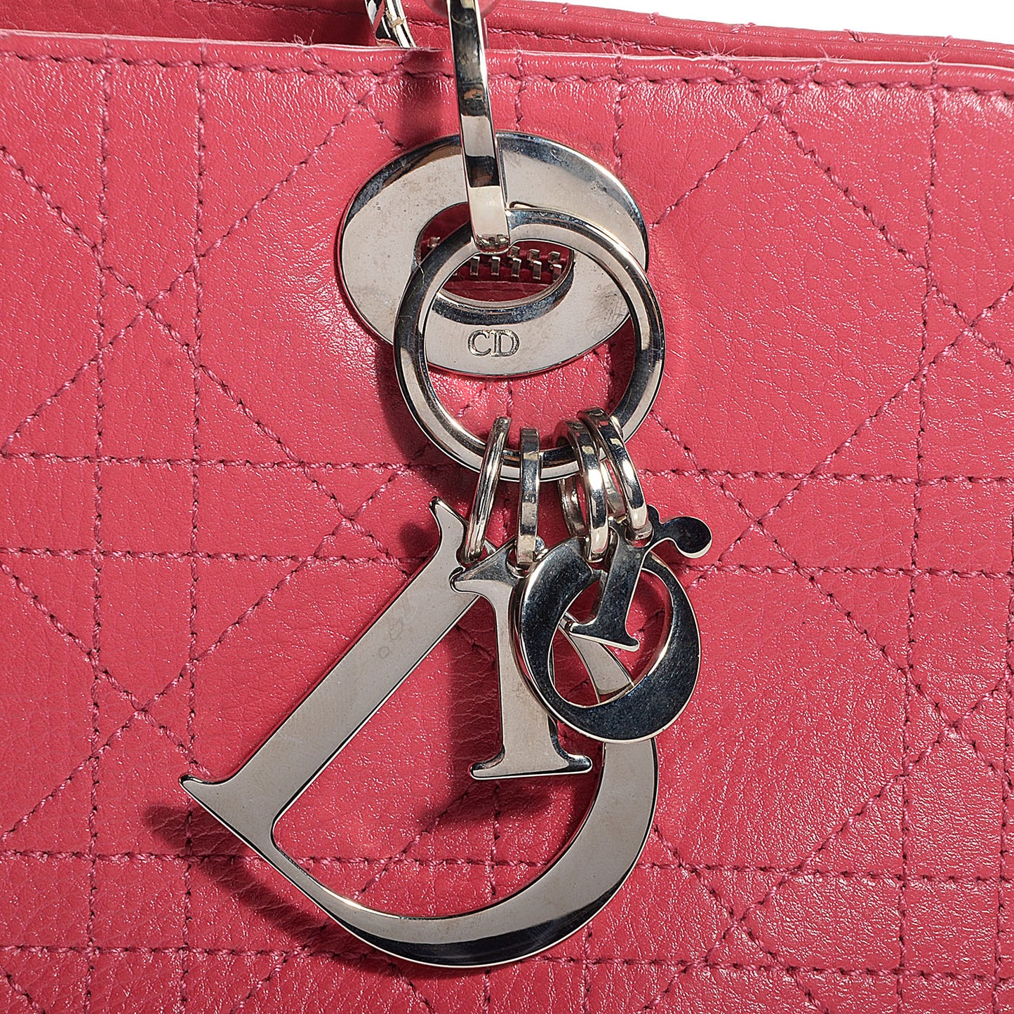 Calfskin Cannage Tote Pink