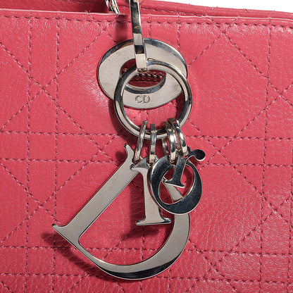 Christian Dior Calfskin Cannage Tote Pink 6 of 8