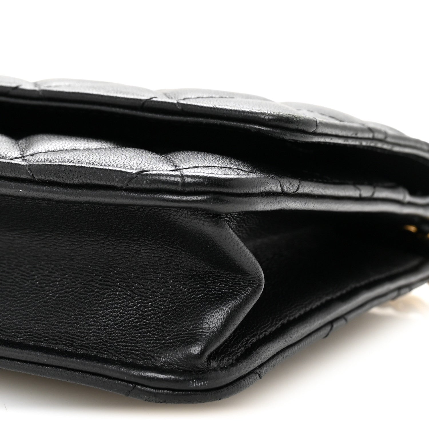 Chanel Lambskin Quilted Wallet On Chain WOC Black 21 of 23