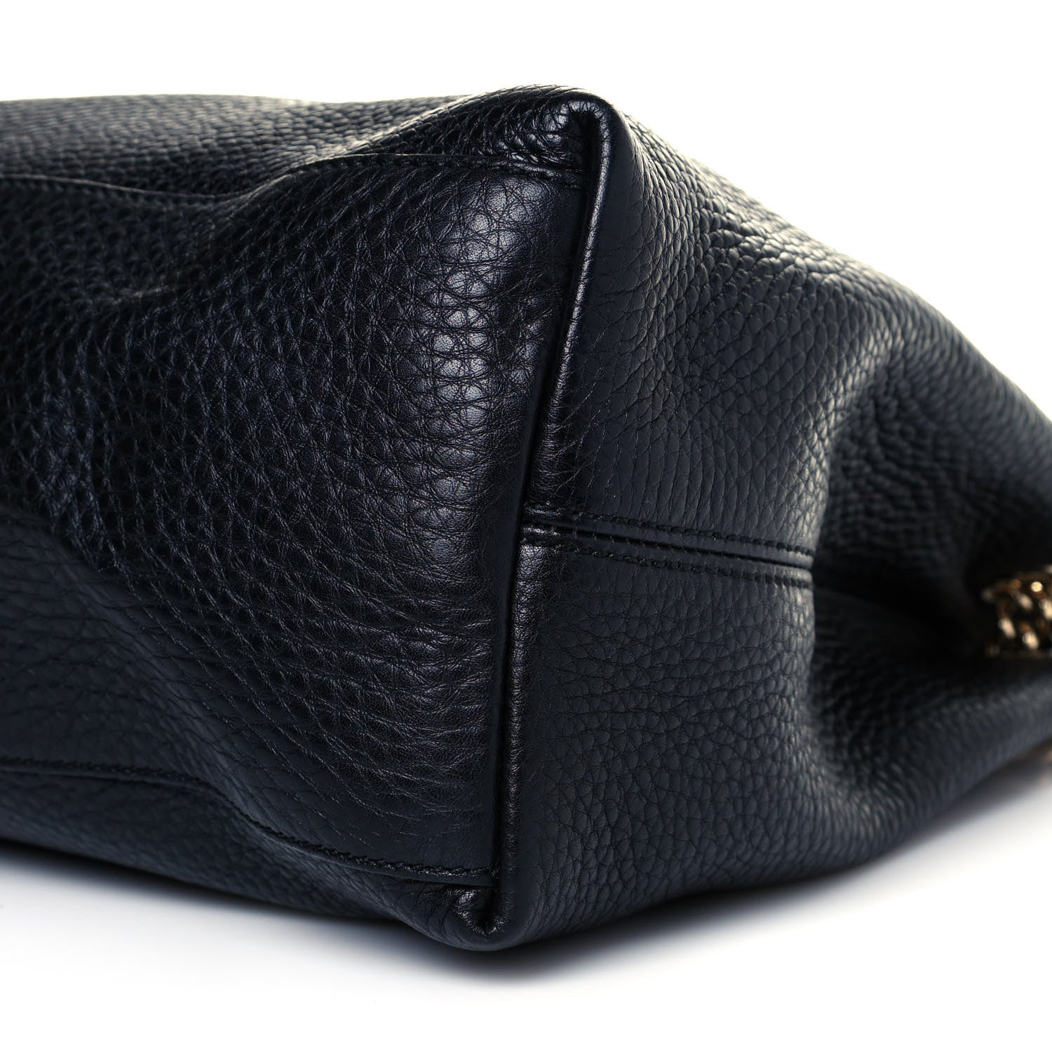 Gucci Pebbled Calfskin Medium Soho Chain Shoulder Bag Black 10 of 11