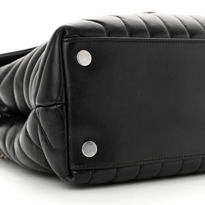 Saint Laurent Calfskin Y Quilted Monogram Large Loulou Chain Satchel Black 9 of 14