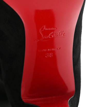 Christian Louboutin Suede Kiss Me Gina 85 Stretch Over The Knee Boots 38Black 5 of 6
