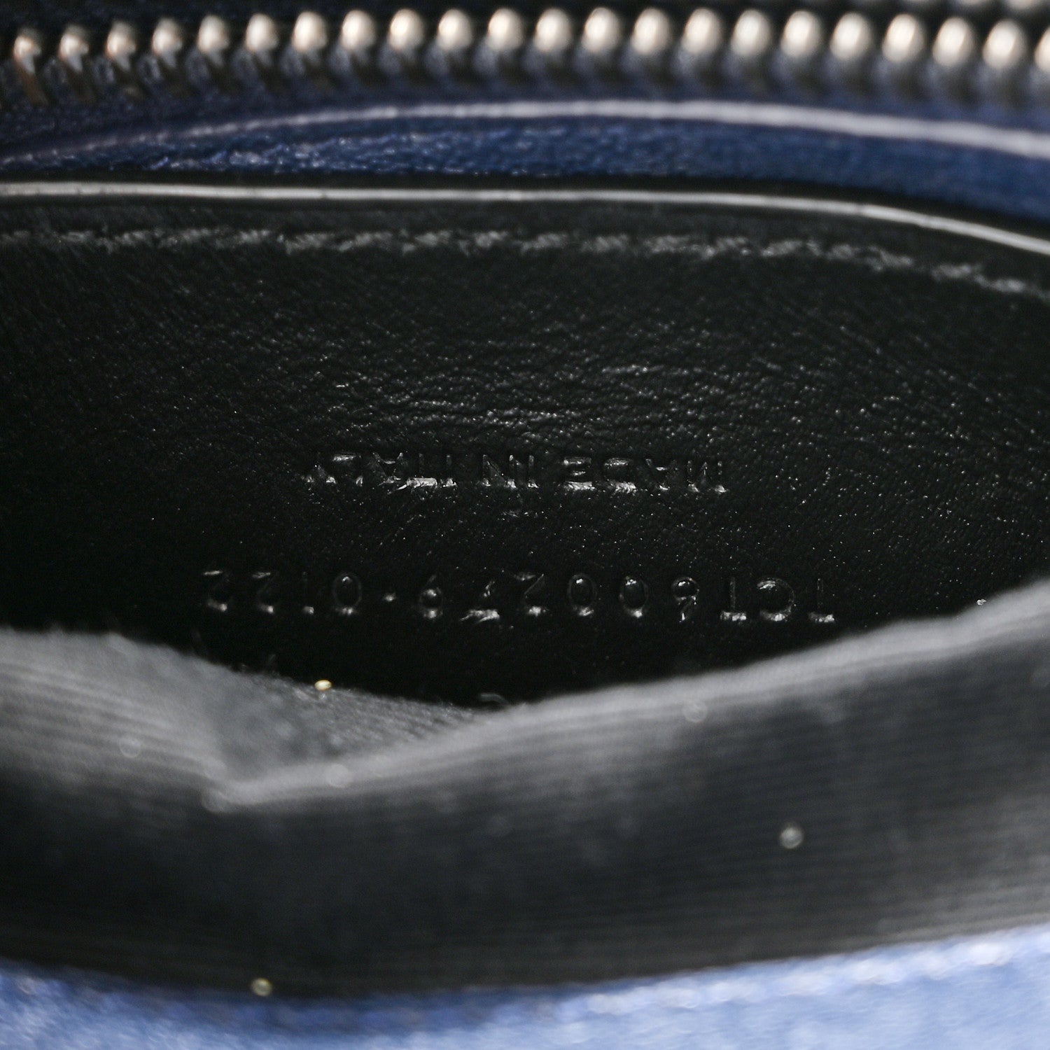 Saint Laurent Sheepskin Matelasse Chevron Monogram Medium College Satchel Navy 7 of 10