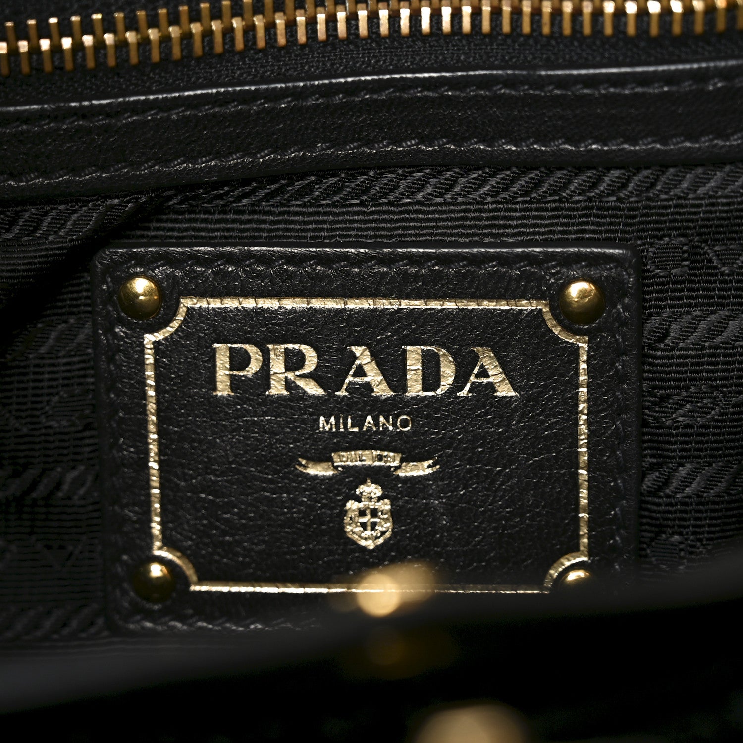 Prada Nappa Antique Drawstring Tote Black 6 of 9