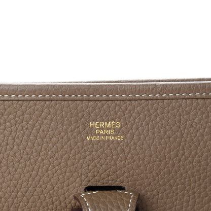 Hermes Taurillon Clemence Evelyne III PM Etoupe 9 of 12