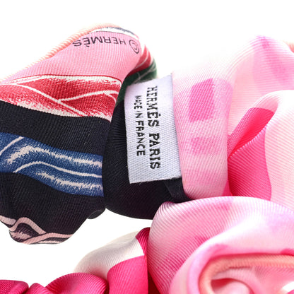 Hermes Silk Claudia Scrunchie Multicolore 4 of 5