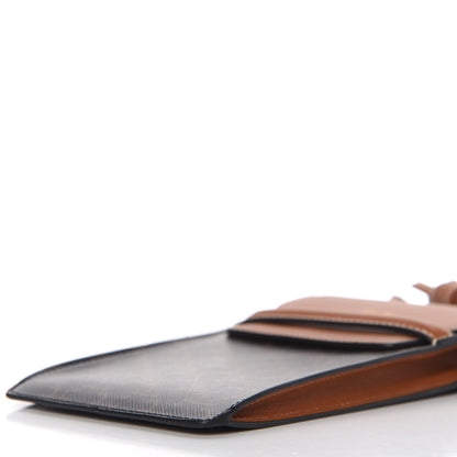 Celine Triomphe Canvas Lambskin Phone Pouch With Flap Tan 7 of 10