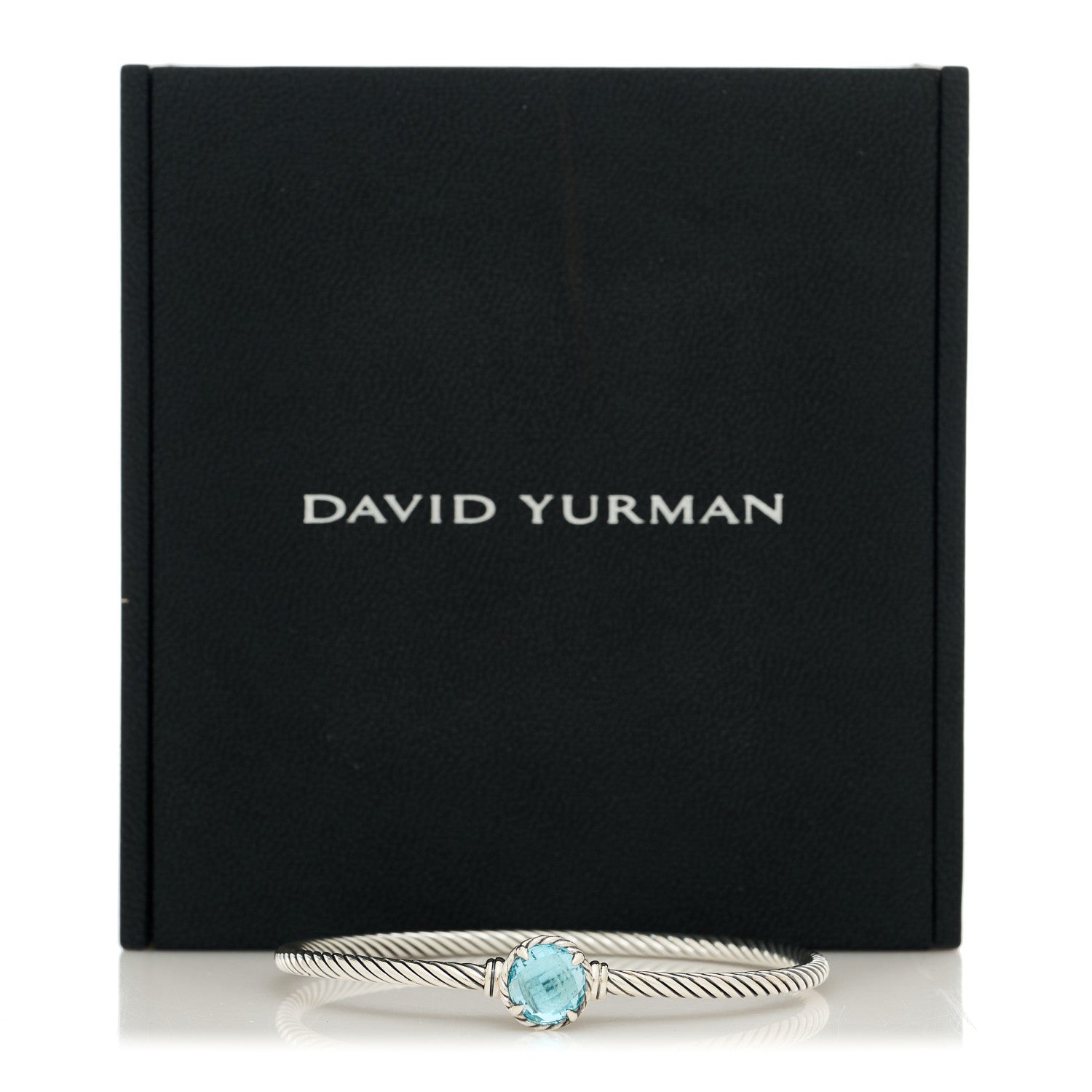David Yurman Sterling Silver Blue Topaz 3mm Chatelaine Bracelet 4 of 4