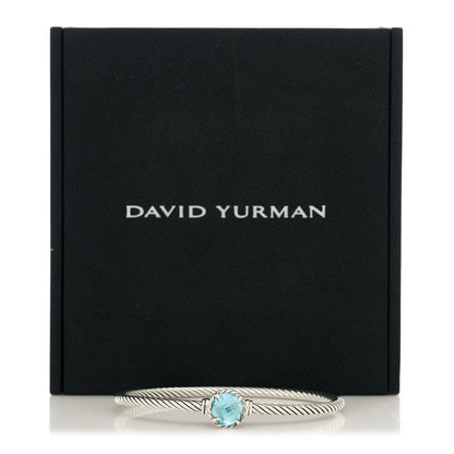David Yurman Sterling Silver Blue Topaz 3mm Chatelaine Bracelet 4 of 4